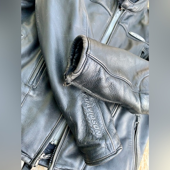 Harley Davidson FXRG Jacket size L Black Leather - Picture 7 of 14